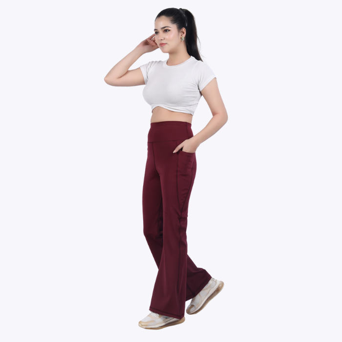 AnyWear Flare Pants - Ruby Wine