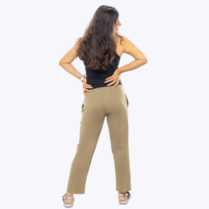 All-Day Easy Move Stretch Straight Fit Cigarette Pants - Classic Khaki