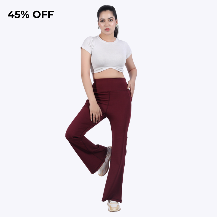 AnyWear Flare Pants - Ruby Wine