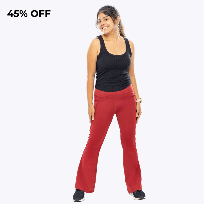 AnyWear Flare Pants - Maroon