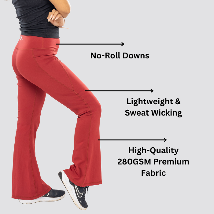 AnyWear Flare Pants - Maroon