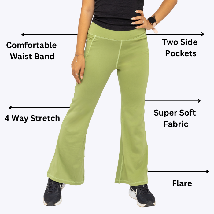 AnyWear Flare Pants - Olive Green