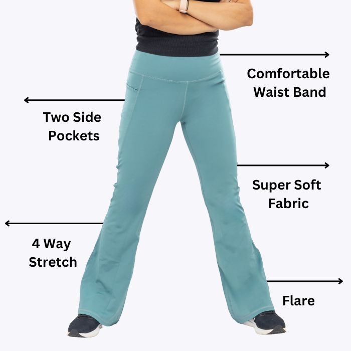 AnyWear Flare Pants - Marine Sea Slate