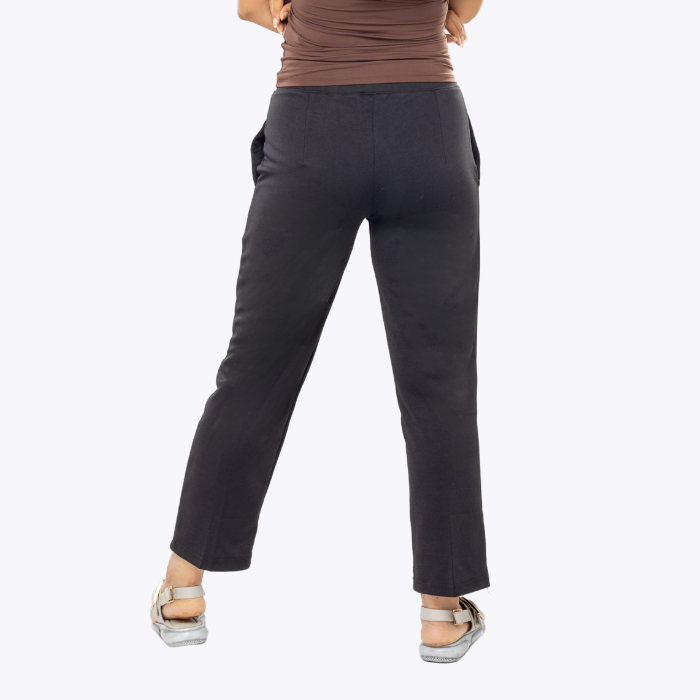 All-Day Easy Move Stretch Straight Fit Cigarette Pants - Royal Black