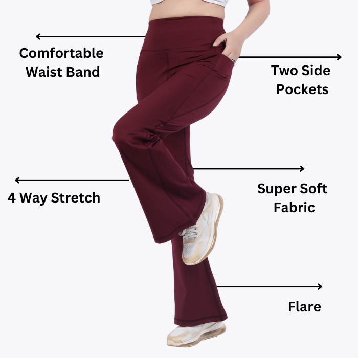 AnyWear Flare Pants - Ruby Wine