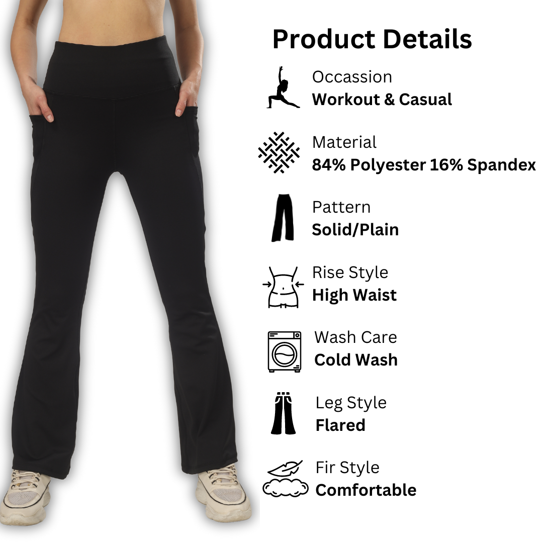 AnyWear Flare Pants - Royal Black