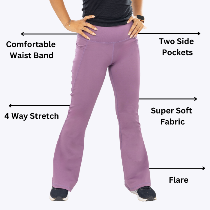 AnyWear Flare Pants - Royal Plum