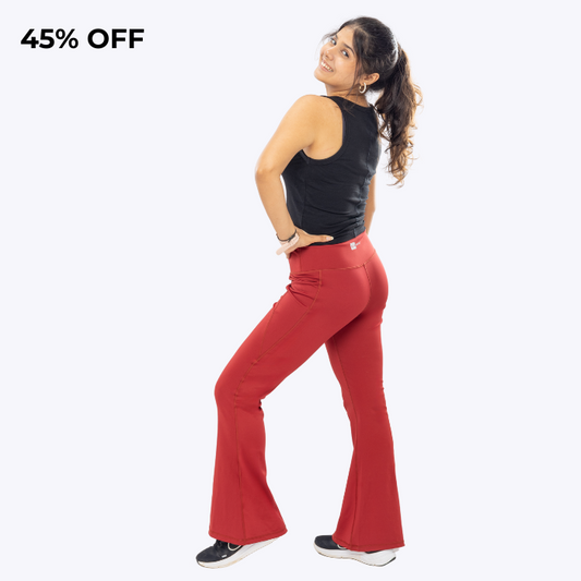 AnyWear Flare Pants - Maroon