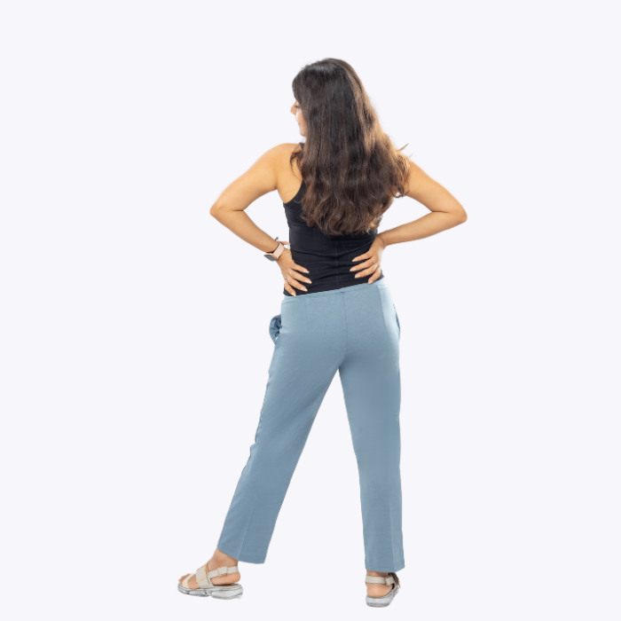 All-Day Easy Move Stretch Straight Fit Cigarette Pants - Sky Blue