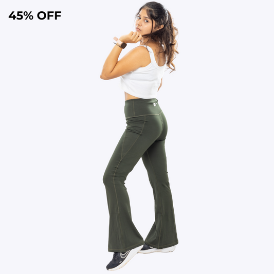 AnyWear Flare Pants - Dark Green