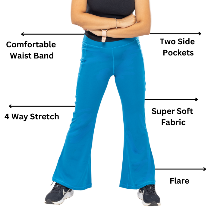 AnyWear Flare Pants - Bright Blue